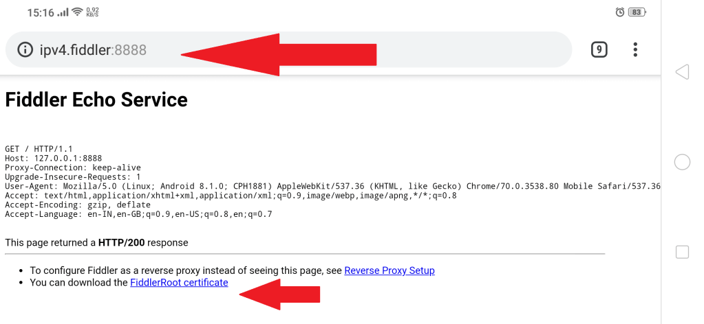 Fiddler Trace of Android Devices – Learn Tech Future